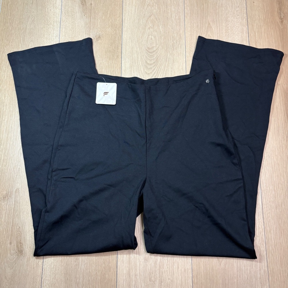 Fabletics 24/7 Kick Flare Pant Womens Black Stretch Side Zip XXL PT2251281 NWT